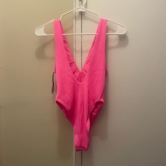B. Swim x Elizabeth Turner NWT Bright Pink One Piece Swimsuit; Size XS - Picture 2 of 4